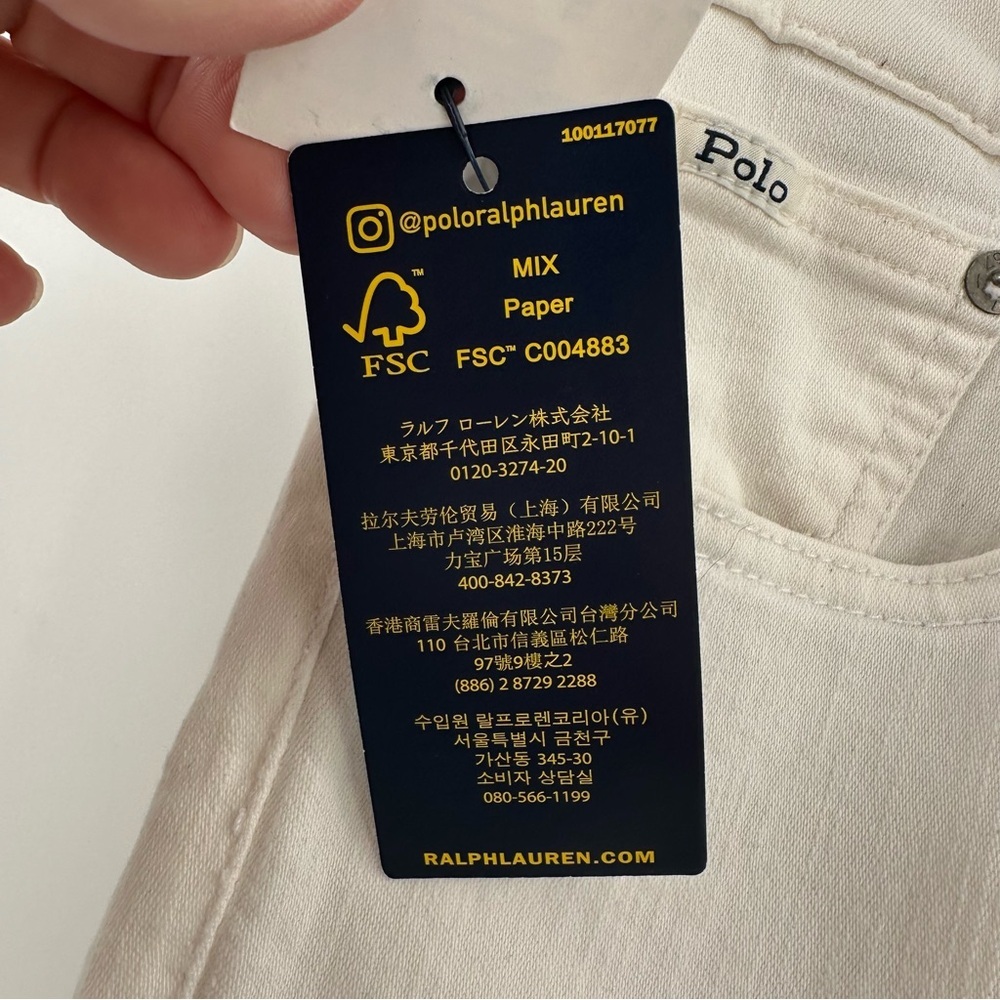 Ralph Lauren NWT The Tompkins Skinny Crop White Jeans Size 26 - Picture 7 of 16